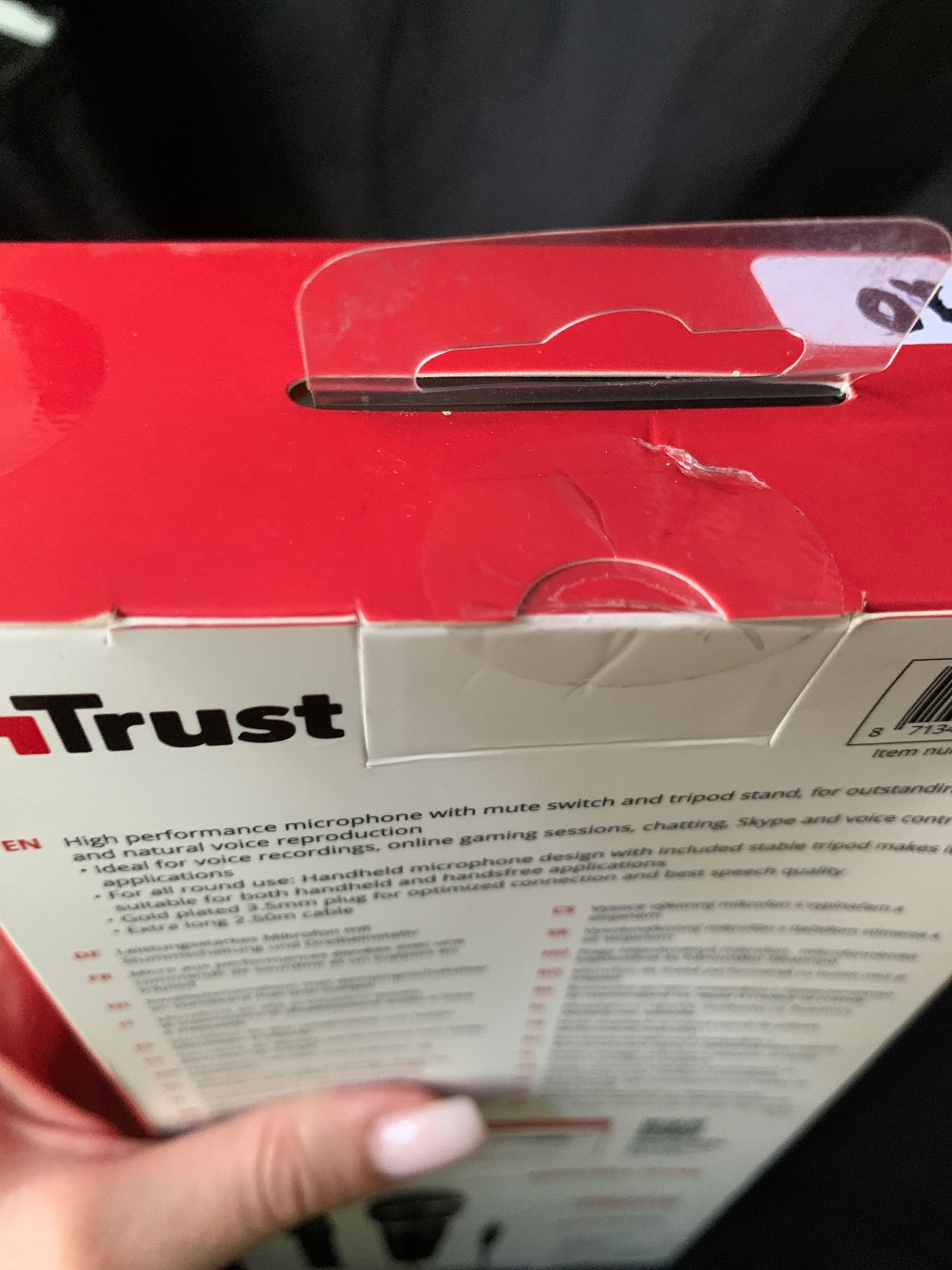 Mikrofon Trust z tripodem i kablem