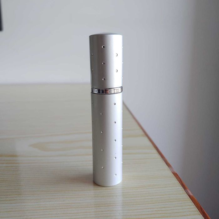 Vaporizador de perfume prateado com brilhantes 15ml