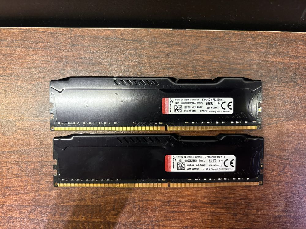 Pamięć Ram HyperX Fury, DDR4, 16 GB, 2666MHz, CL16 (HX426C16FB3K2/16)