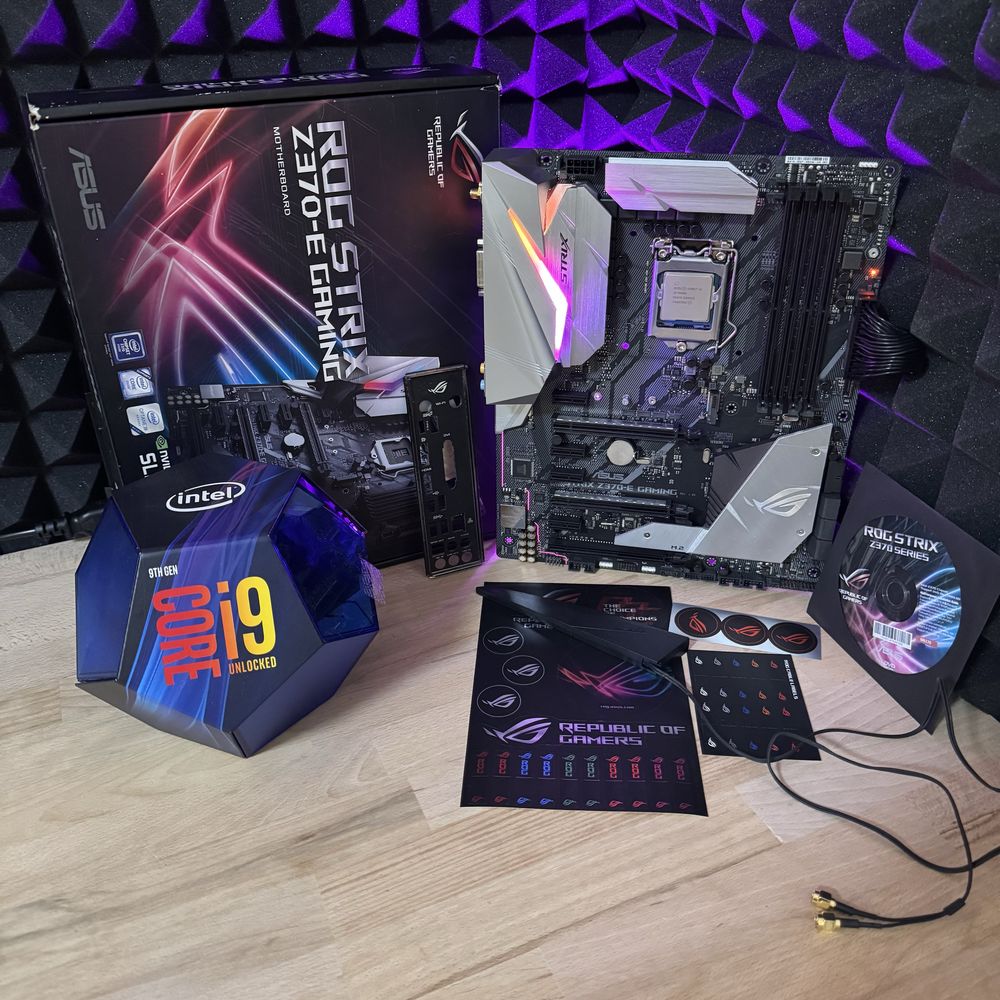 Топ комплект Core i9, Asus Rog Strix Z370 WiFi