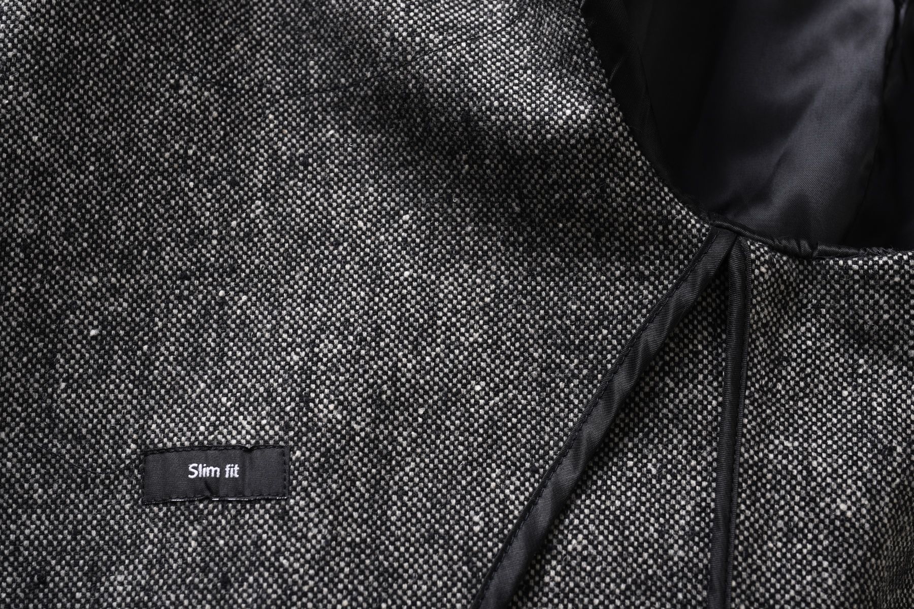 SISLEY ciepła melanżowa marynarka męska blezer 51% wełna slim fit r 50