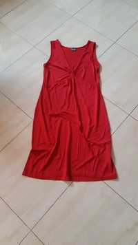Czerwona wiskozowa sukienka 40 42