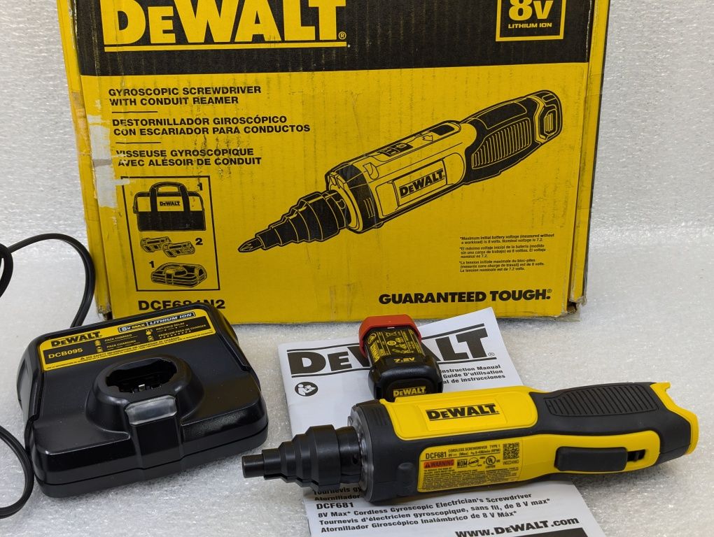 DeWALT DCF681N1 8V гіроскопічна викрутка шуруповерт розгортка для труб