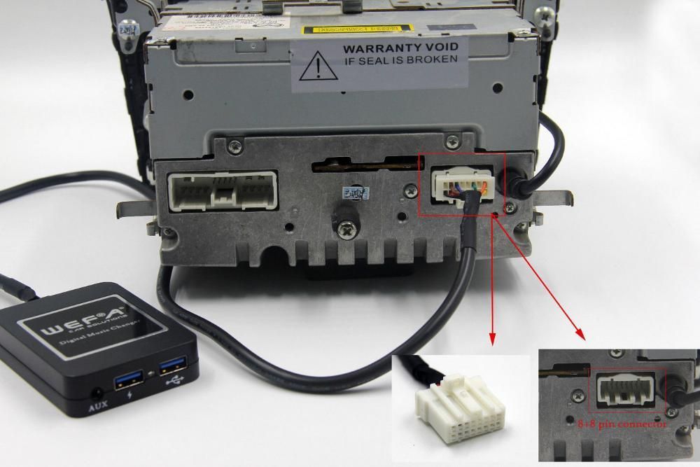 Адаптер эмулятор CD чейнджера USB SD AUX Bluetooth WEFA YATOUR GROM