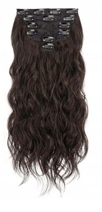 Barsdar Doczepy ciemnobrązowe włosów 6 szt