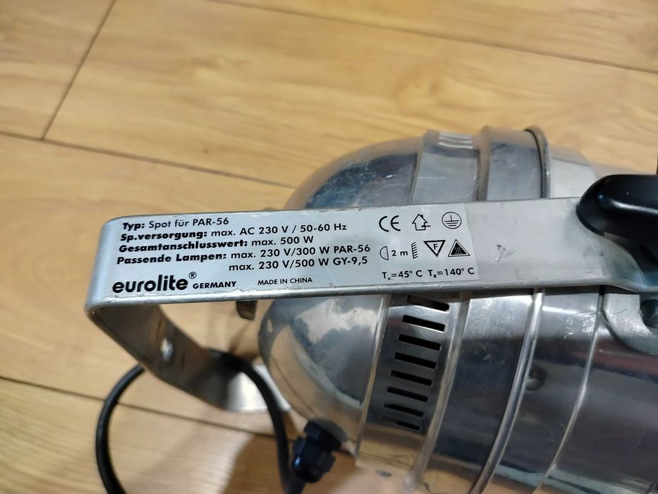 Lampa reflektor sceniczny estradowy PAR 56 Eurolite z żarówką ma 2 szt