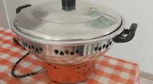 Panela elétrica vintage para manter a comida quente