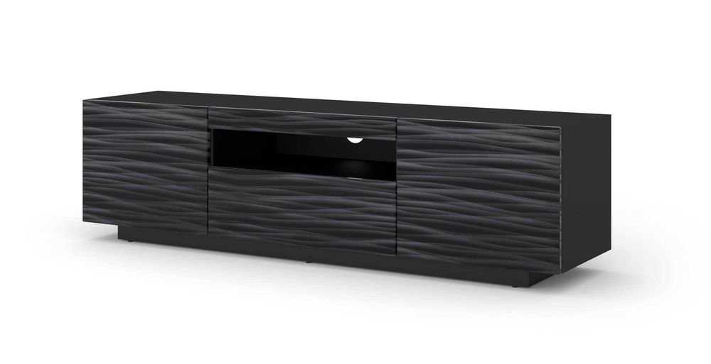 Szafka RTV AURA 150 wisząca / stojąca czarny SAHARA