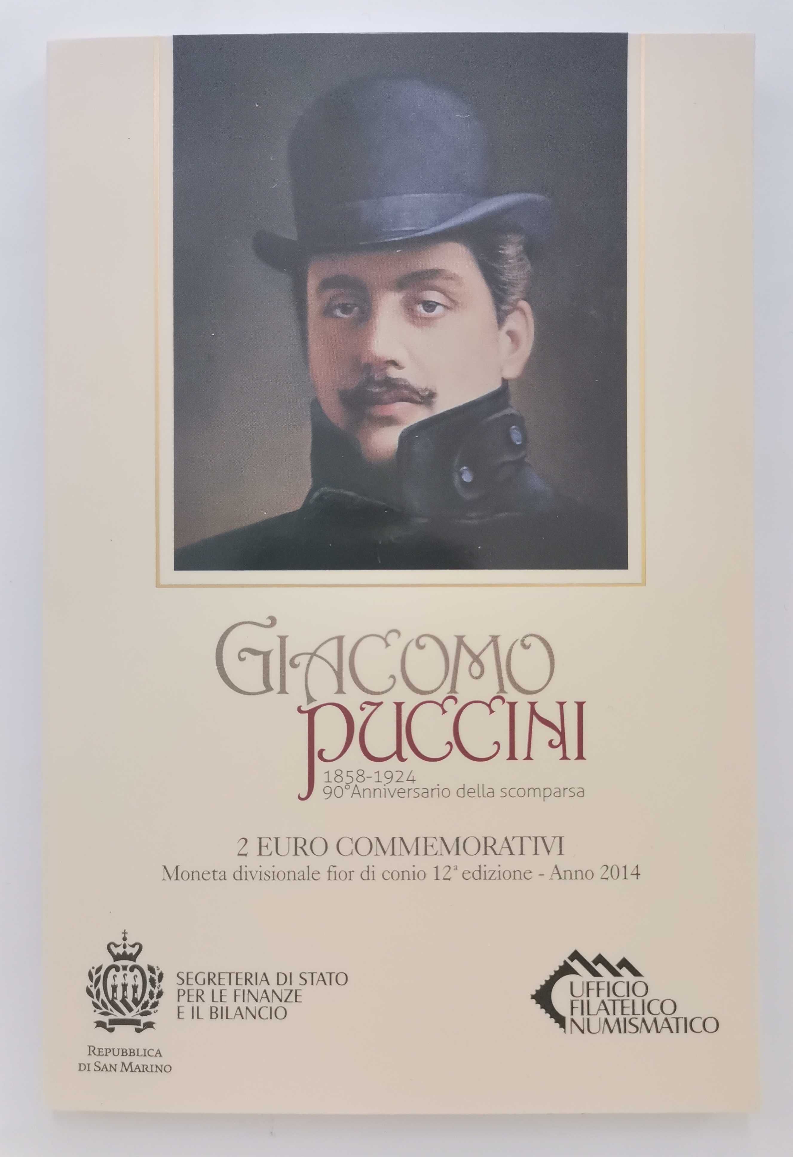 2 Euro Comemorativa - San Marino São Marino 2014 - Giacomo Puccini