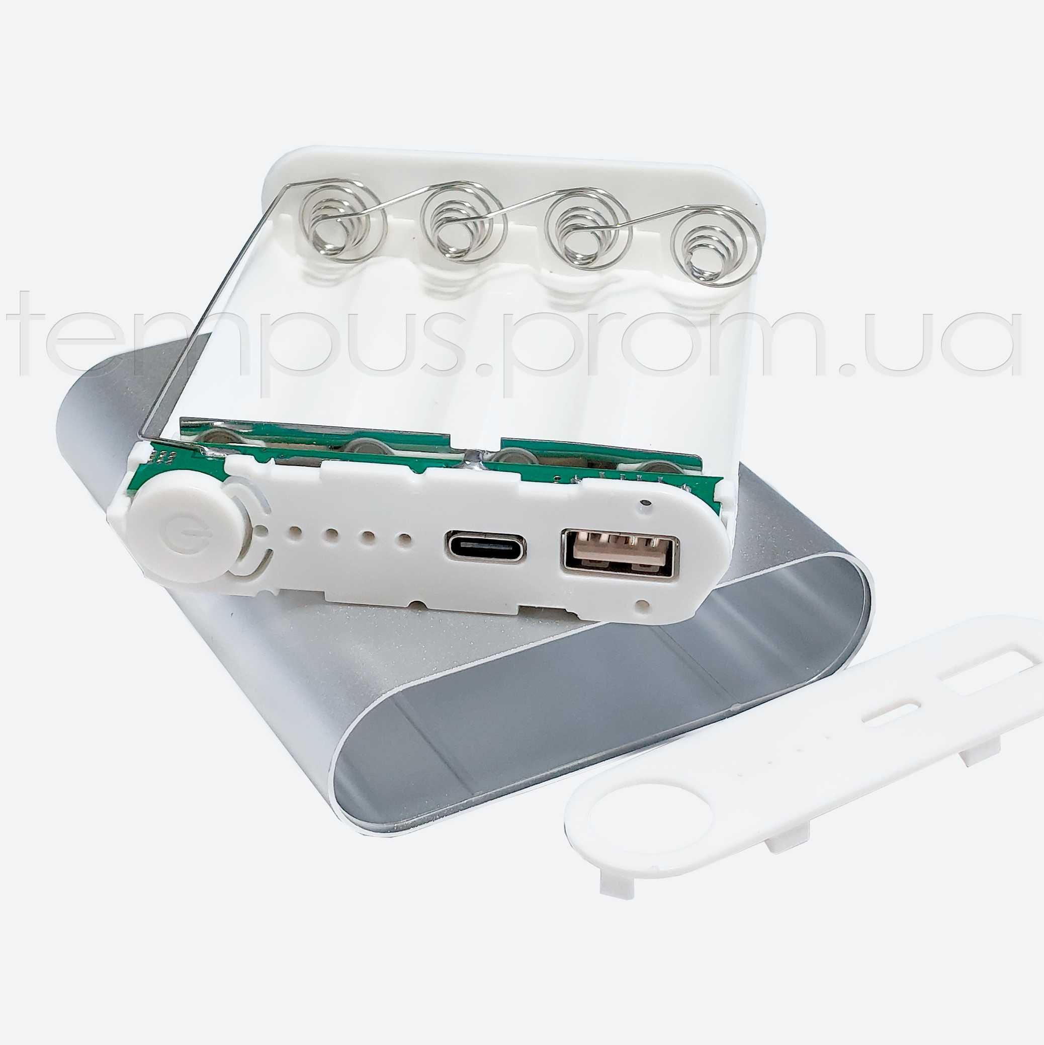 Корпус Power Bank на 4 аккумулятора 18650/Алюминиевый 10400