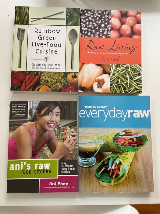 4 livros de receitas crudivorismo - raw food