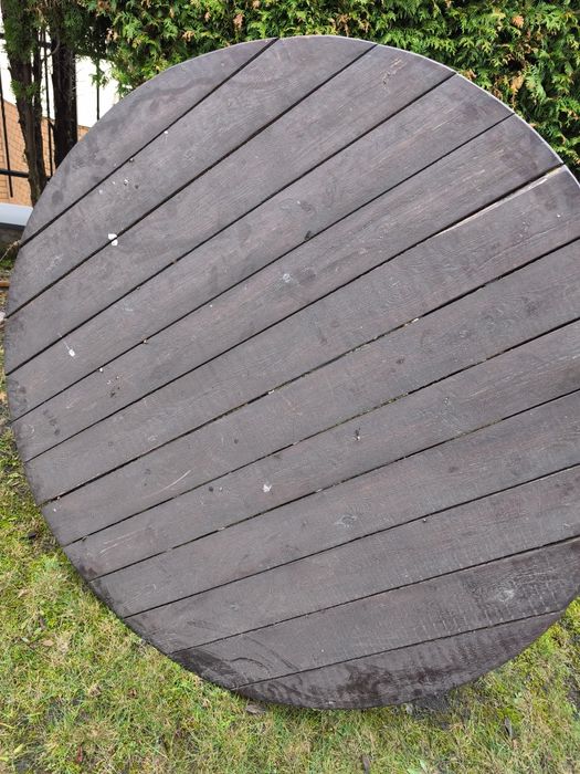 Stół drewniany okrągły ogrodowy 150cm