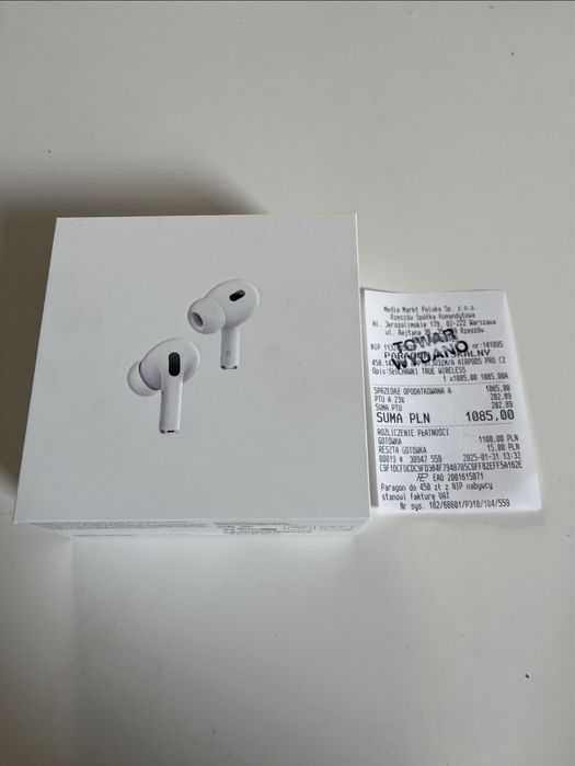 Słuchawki Apple AirPods Pro 2 białe oryginalne gwarancja paragon