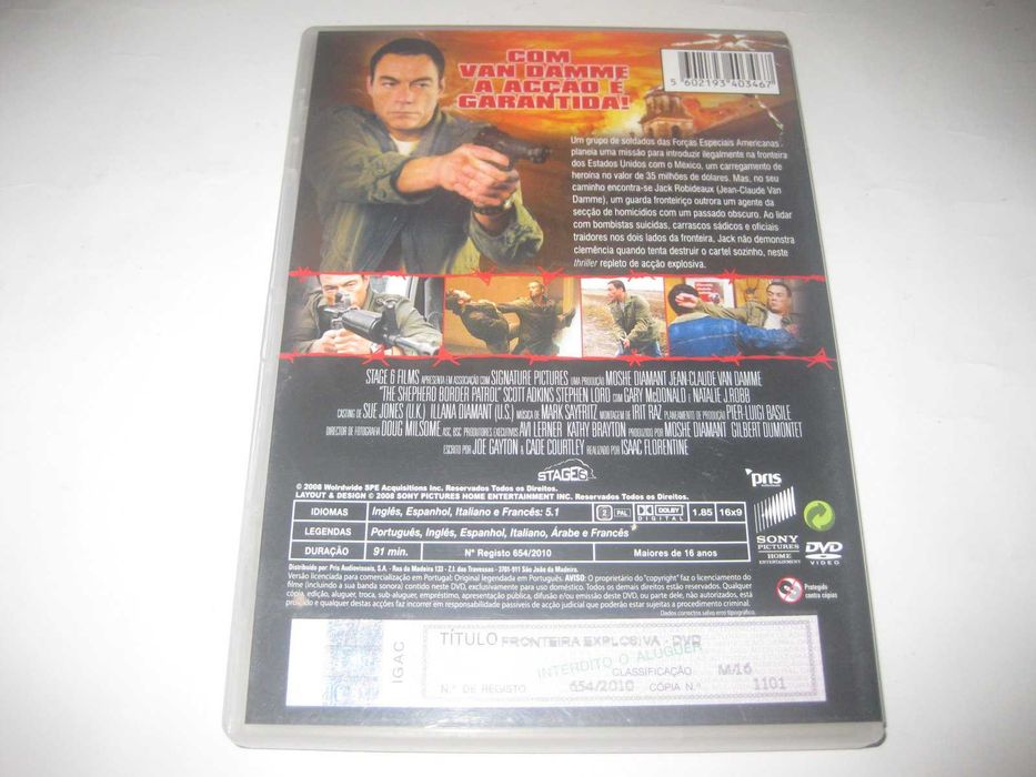 DVD "Fronteira Explosiva" com Van Damme