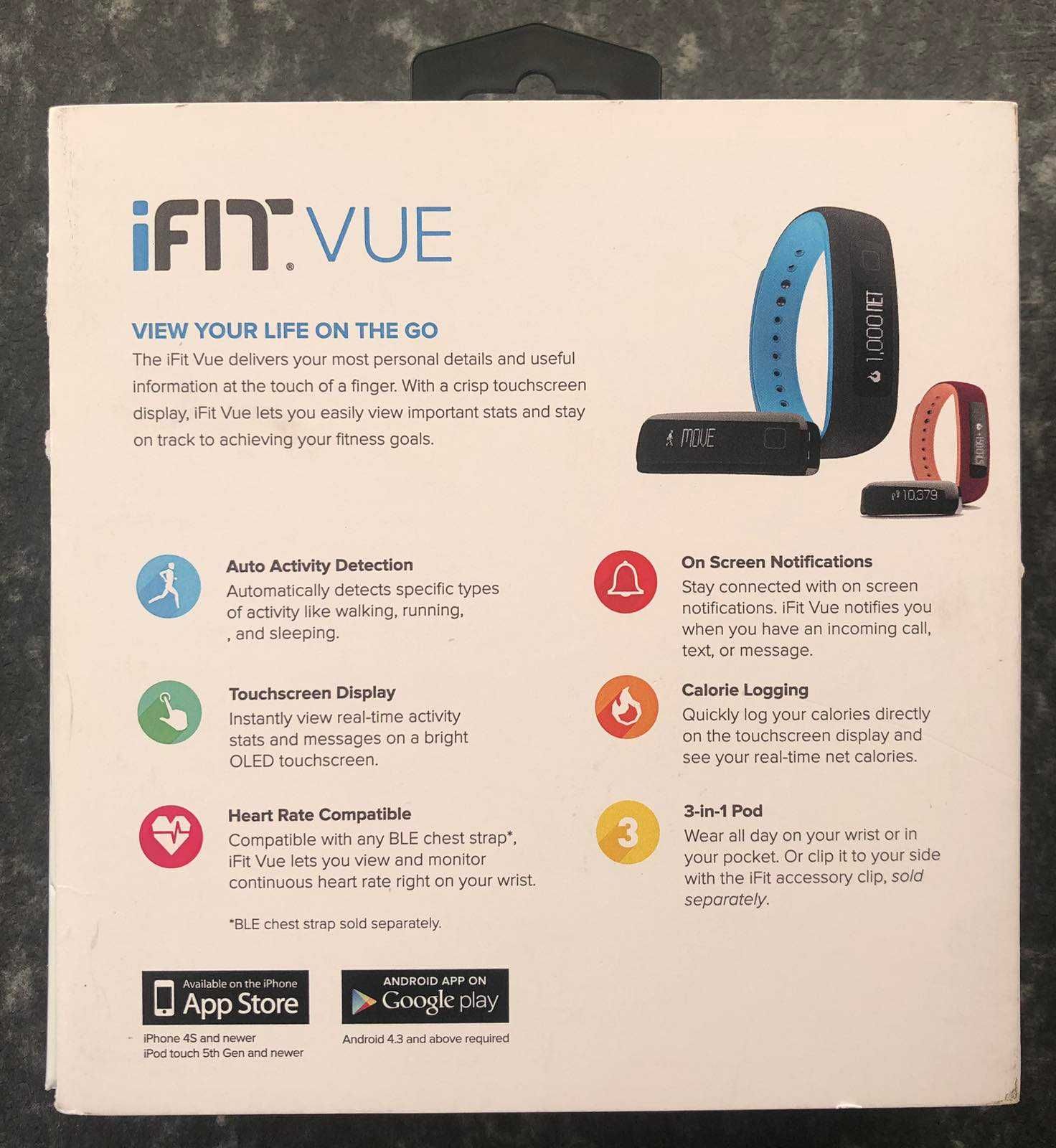 Трекер iFIT.vue Wireless Activity Tracker_Model IFACT115