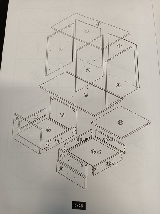 Szafka na dokumenty drukarkę kółka 360 yaheetech 611794