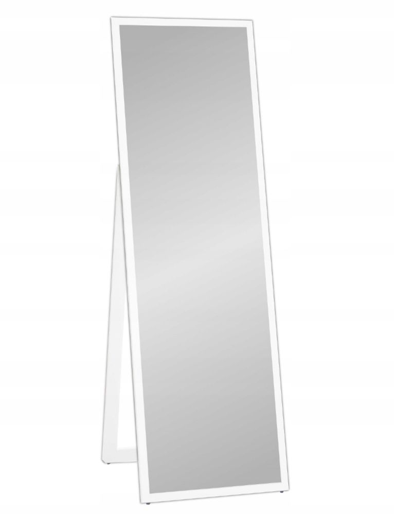 Lustro Stojące 170x50 cm Duże Jakość Premium Wąska Rama Biała Czarna