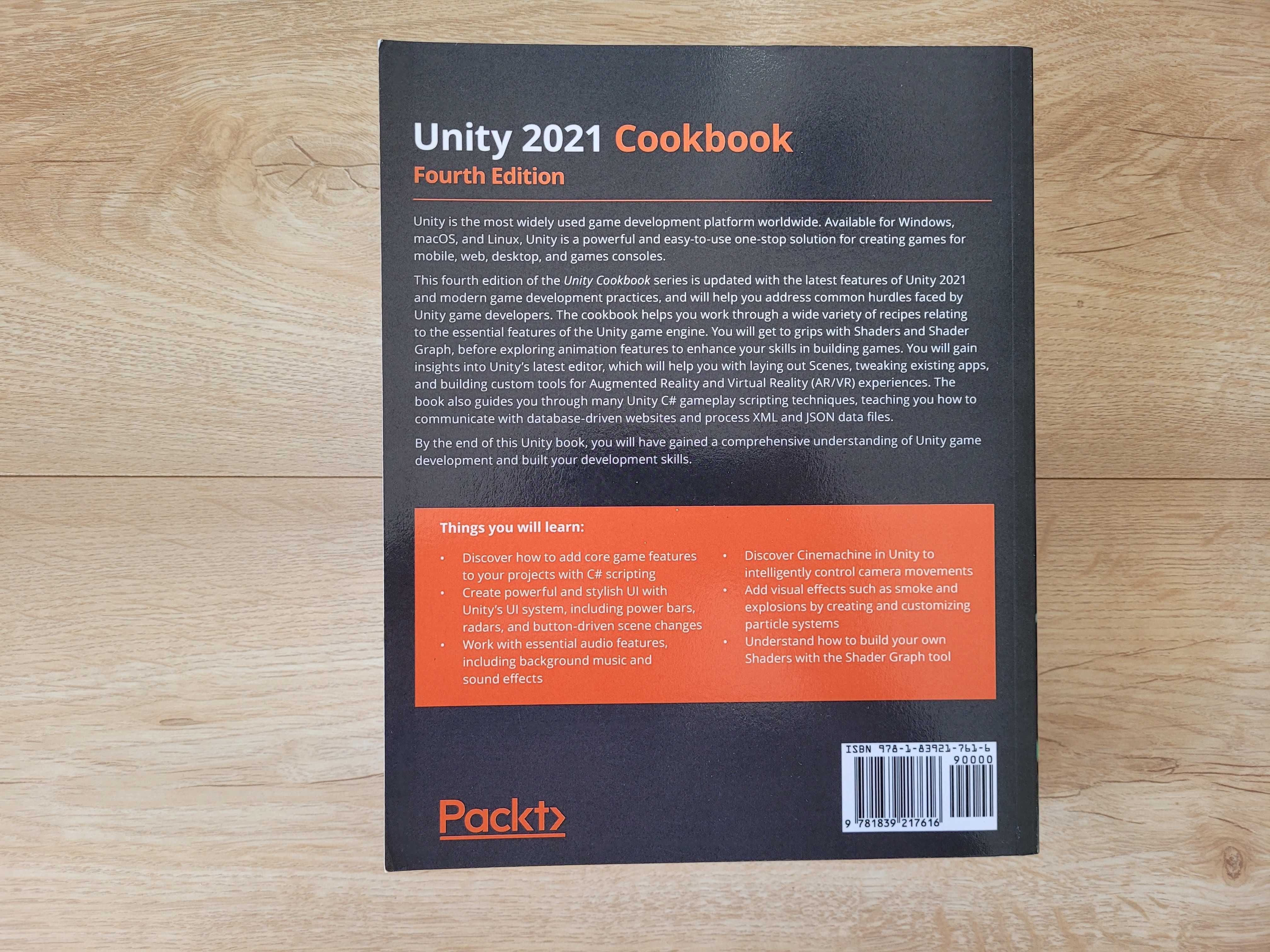 Książka do programowania Unity 2021 Cookbook Fourth Edition