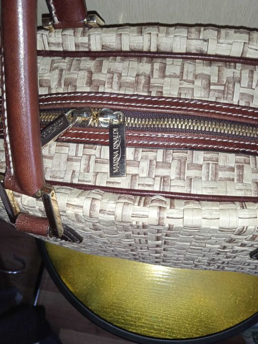 Unikat Marina Rinaldi Max Mara luksusowa skóra plecionka sklep 1000 zł