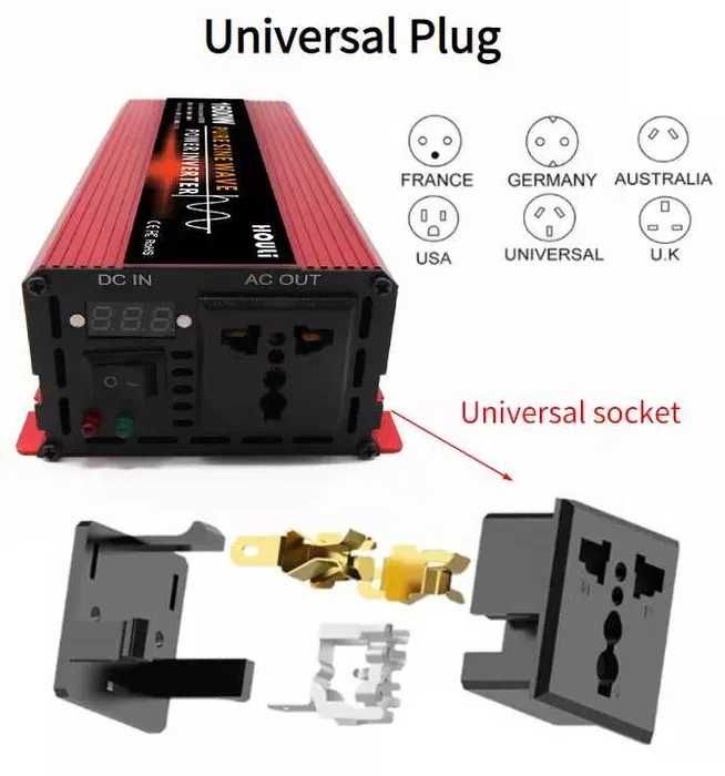 Інвертор 12V-220V / Перетворювач напруги / Инвертор / Преобразователь