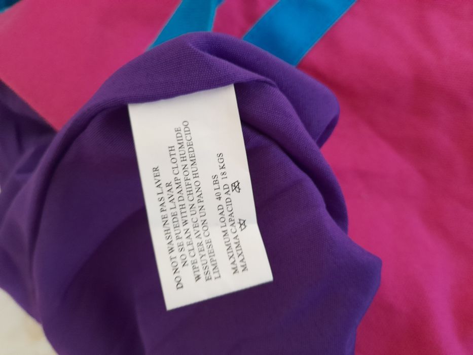Оригинал сумка-тоут Ralph LAUREN collection PURPLE из хлопка