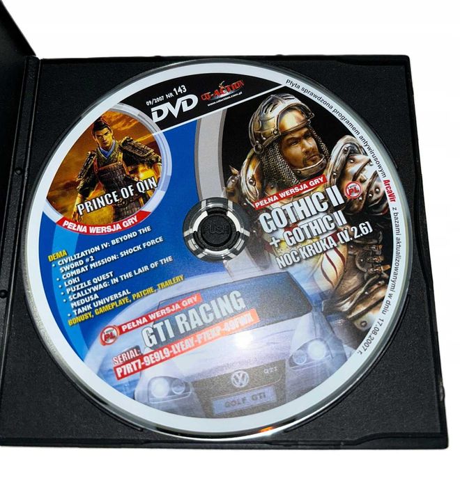 Gothic II PL + Gothic II Noc Kruka PL +GTI Racing PL +Prince Of Qin PC
