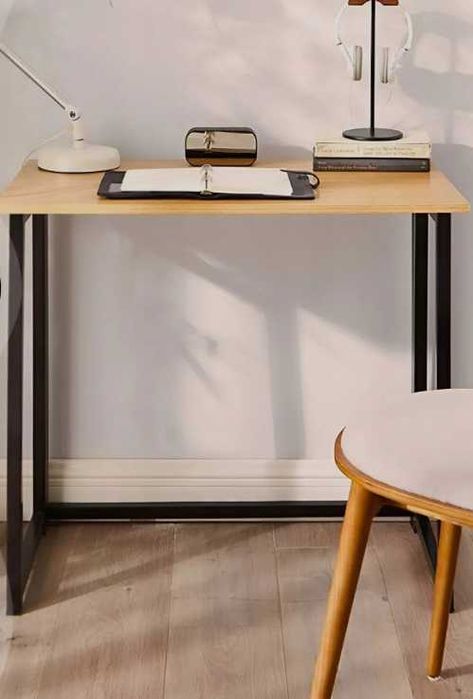 NOWE Biurko Do Pokoju Składane Brązowe Nowoczesne Komputerowe Stolik