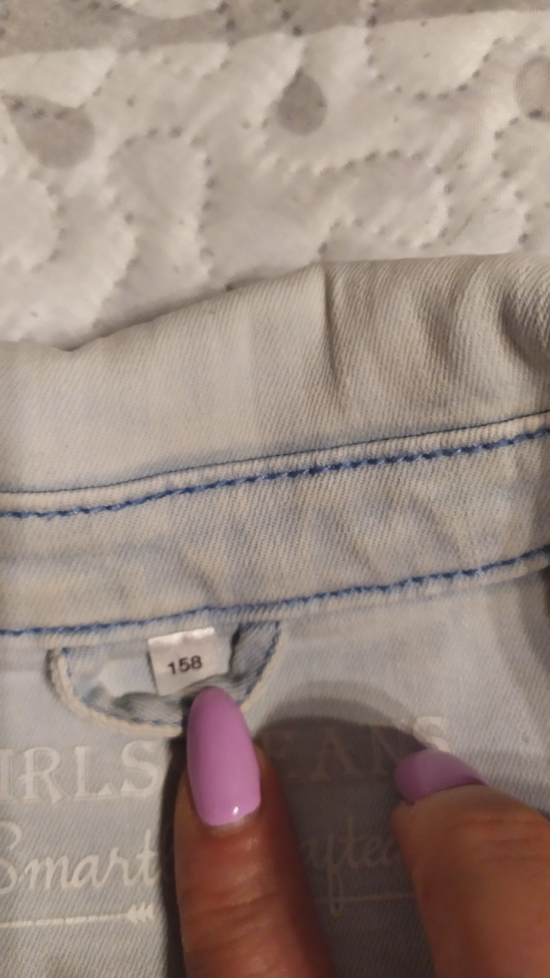 Ramoneska jasny jeans kurteczka wiosna 152/158 c&a elastyczny materiał