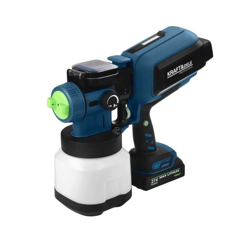 PISTOLET NATRYSKOWY akumulatorowy 21V 2500mAh pojemnik 1200 ml KD5480