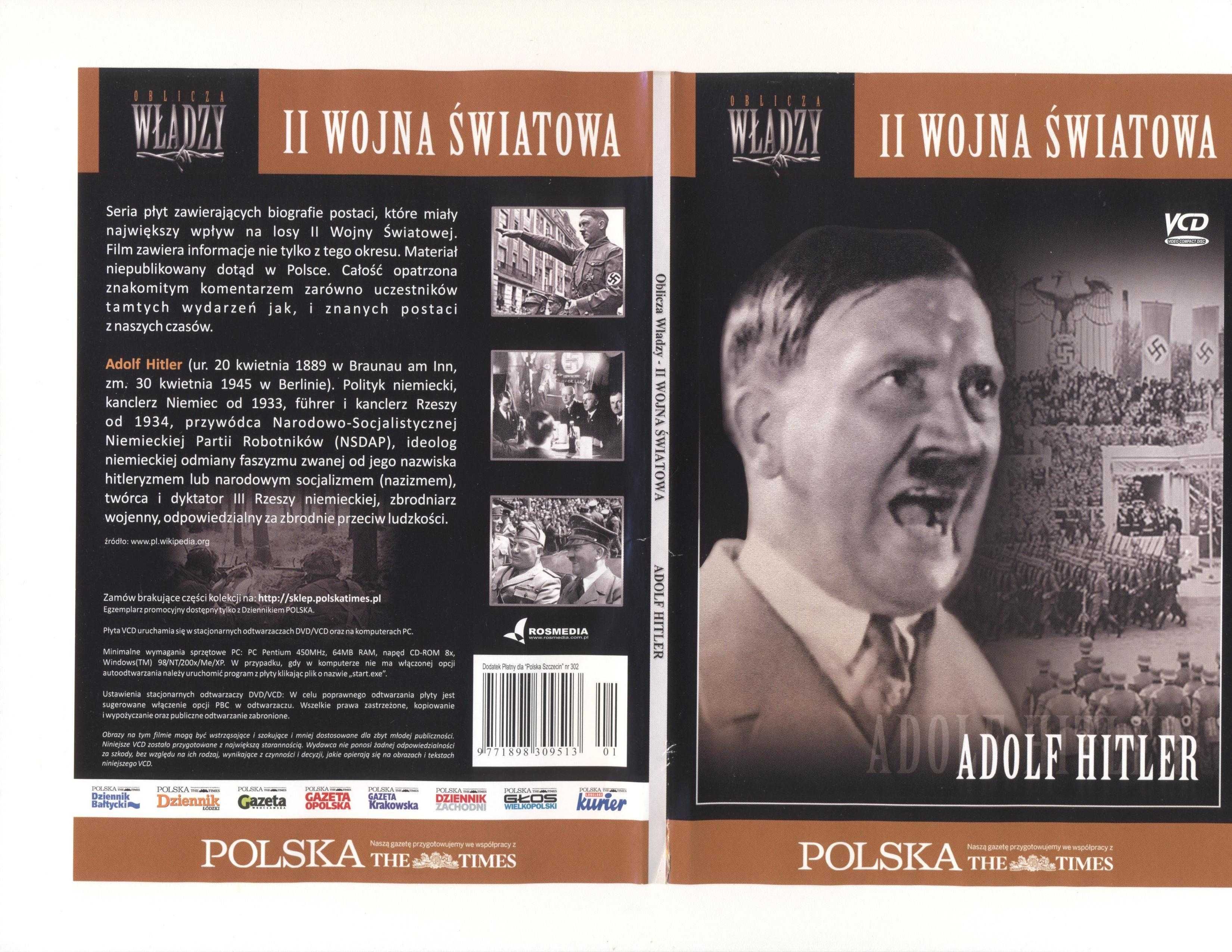 Adolf Hitler - oblicza władzy II wojna światowa
