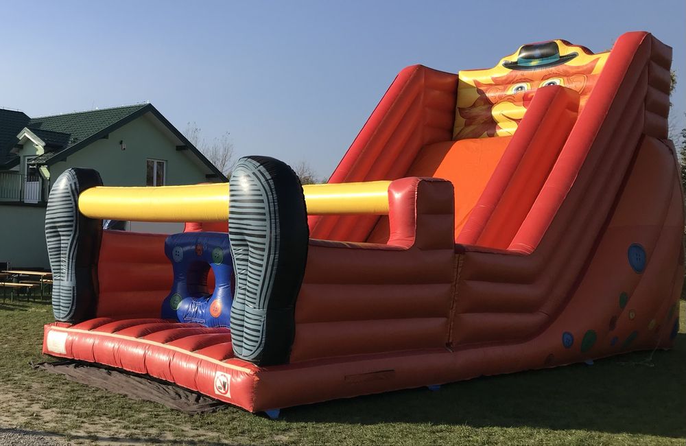 Zjeżdzalania Clown Duża z placem zabaw, dmuchaniec, dmuchana