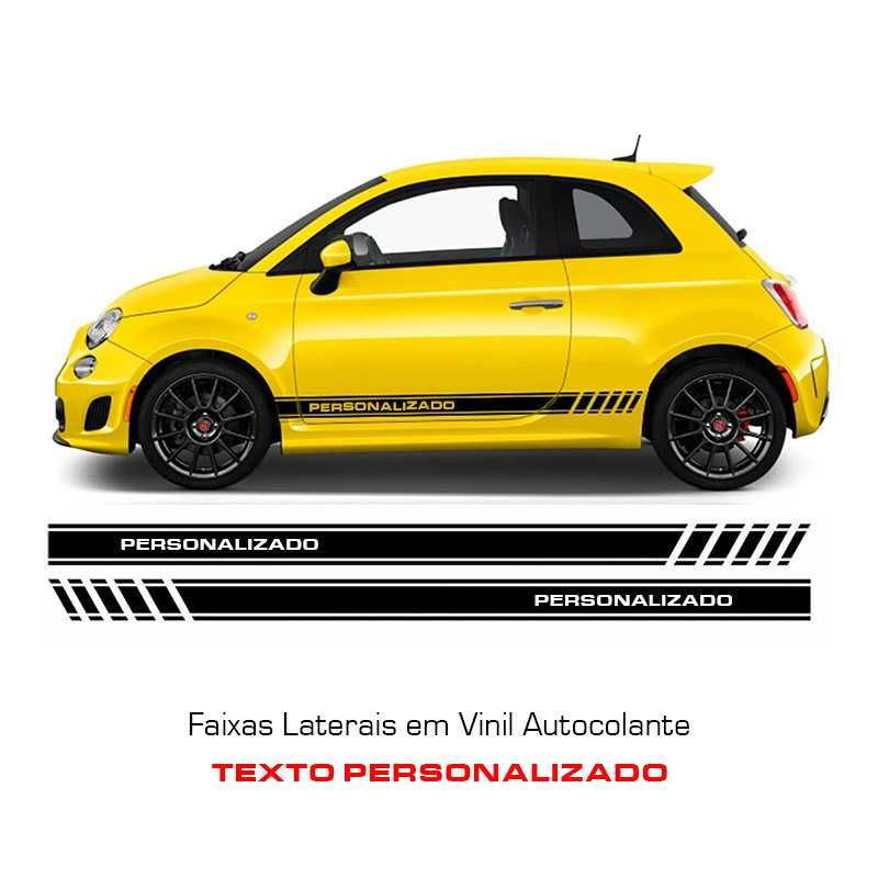 Faixas Laterais em Vinil Autocolante para Fiat 500 Abarth 595 Punto