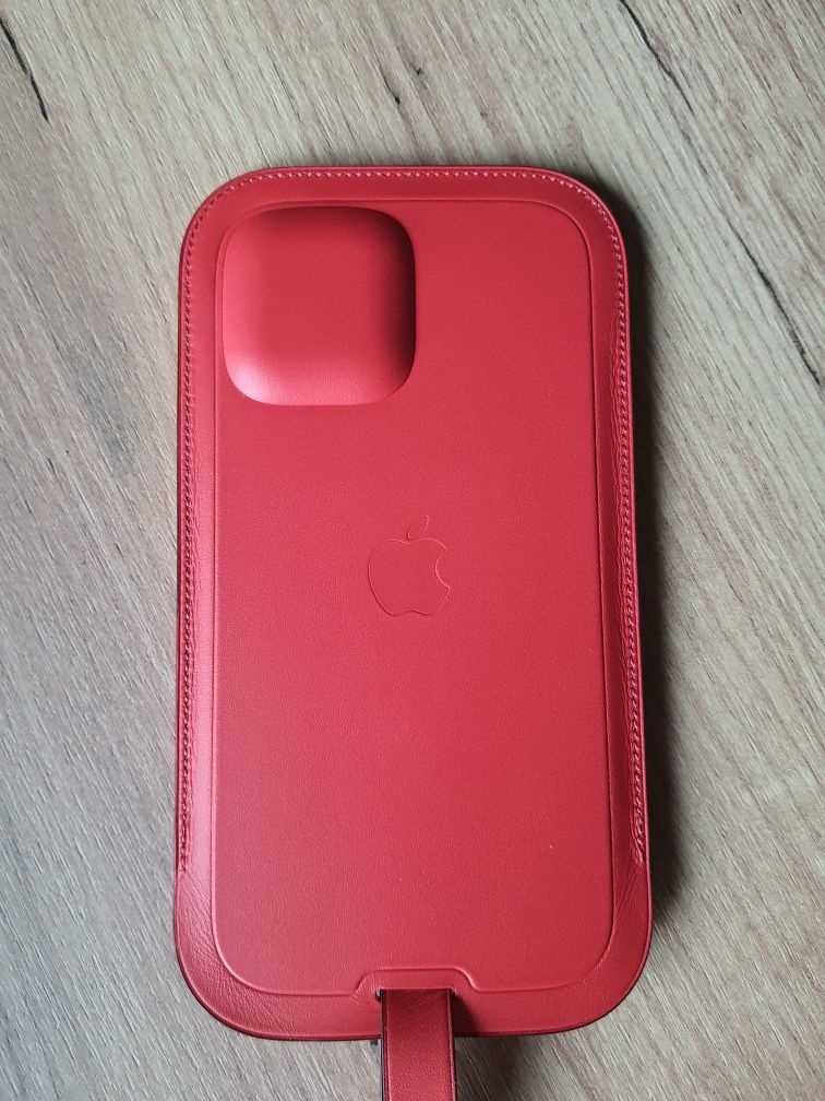 Apple iPhone 12 pro max leather sleeve magsafe etui skórzane gratis