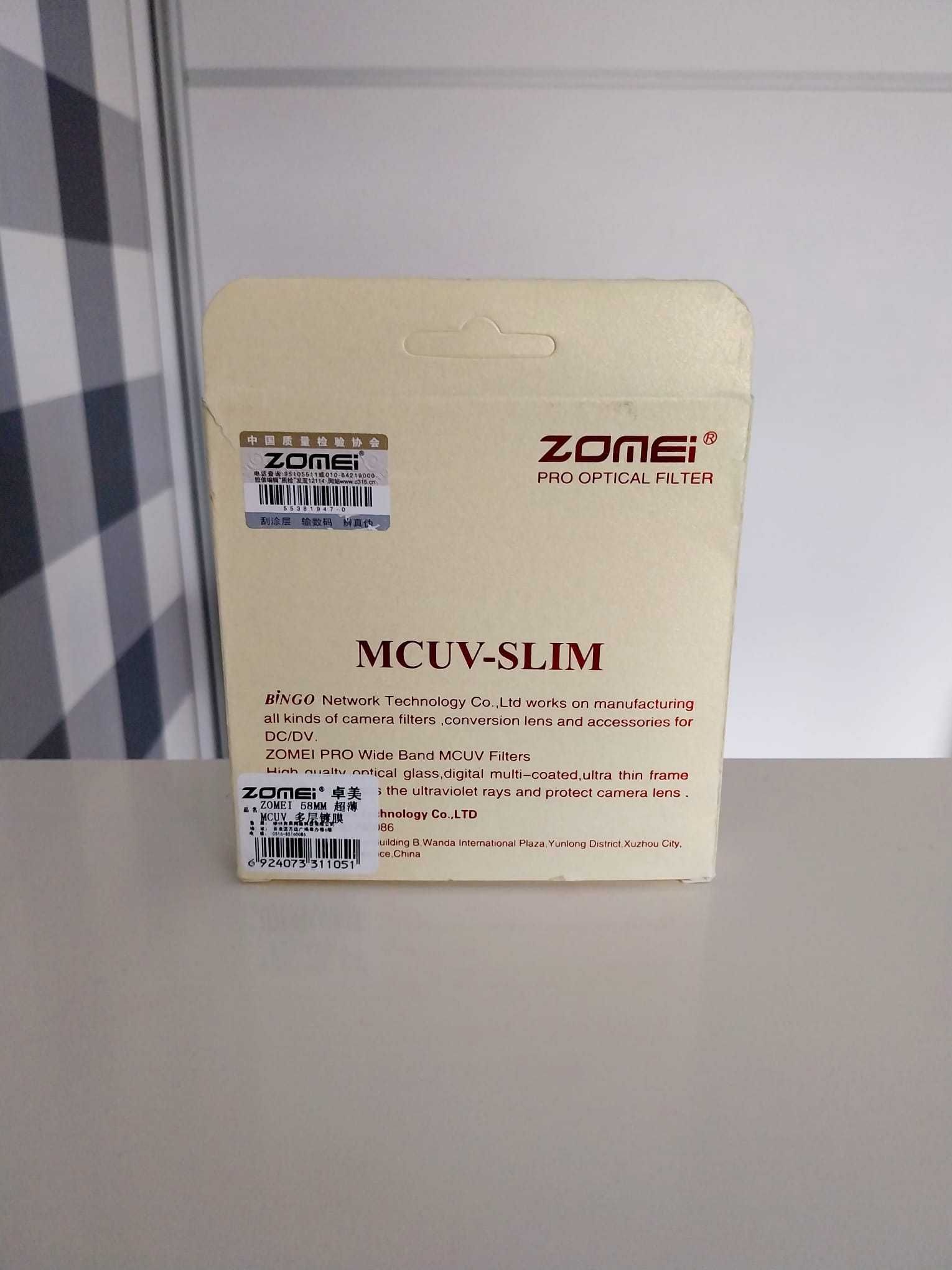 Profesjonalny filtr optyczny Zomei MCUV-Slim Filtr szklany HD 58mm