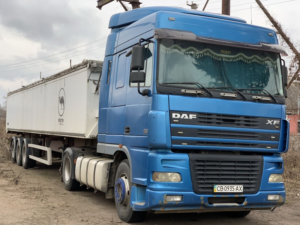 Продаж зерновозу DAF XF 95 з алюмінієвим напівпричепом WIELTON