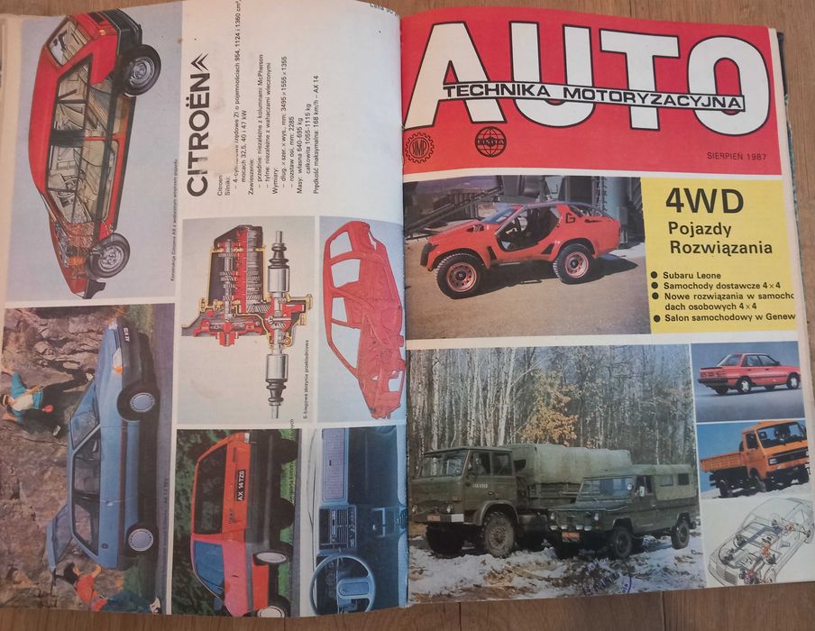 Czasopismo Technika Motoryzacyjna 1987 zbiór 12 wydań
