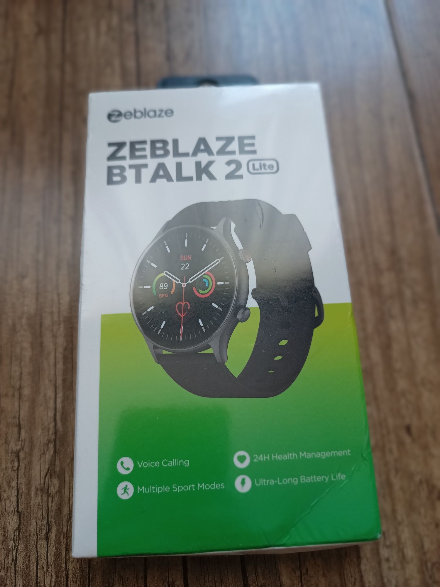 Nowy zafoliowany smartwatch zeblaze btalk 2 lite okrągły czarny