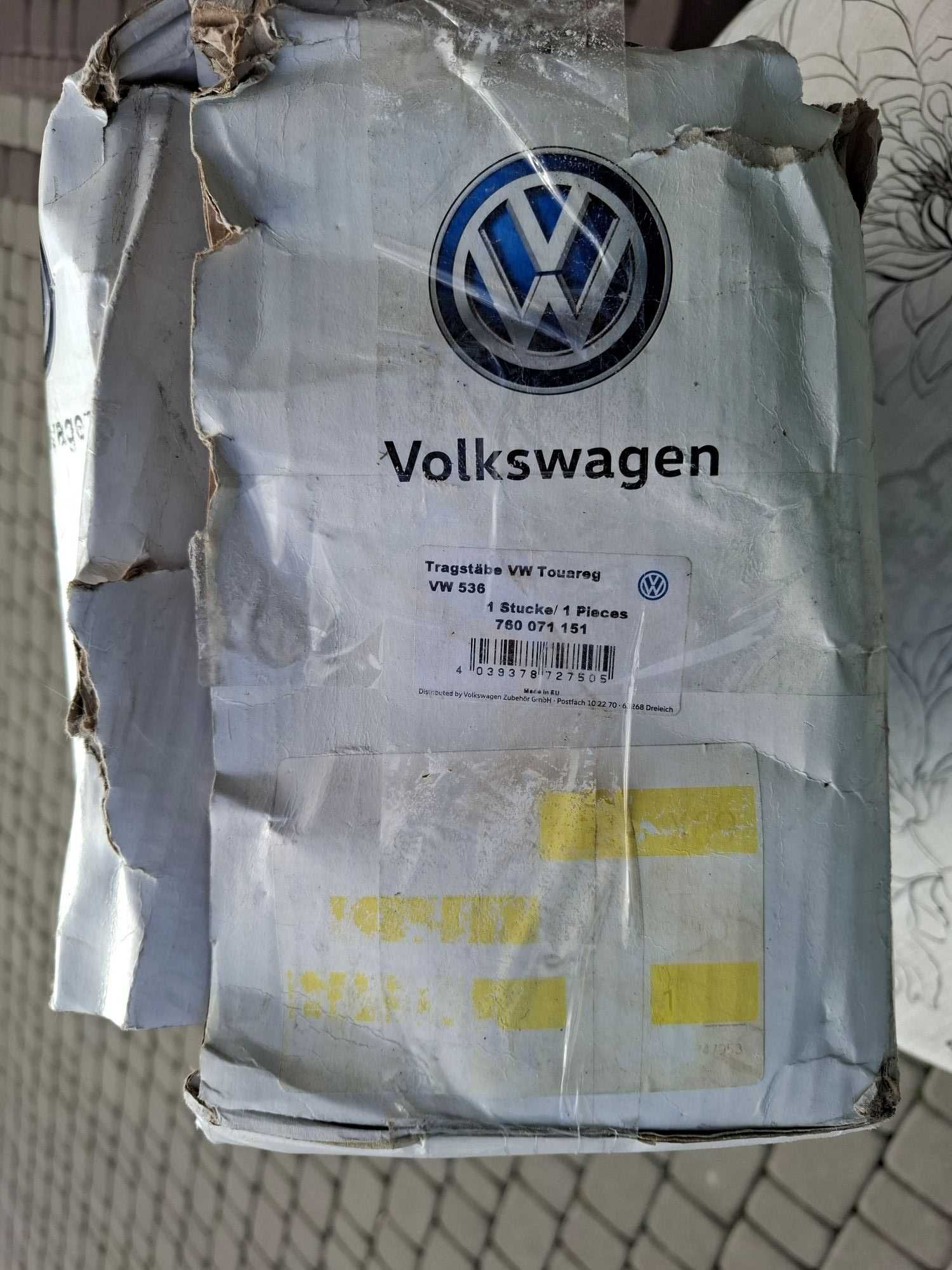 Oryginalny Bagażnik Dachowy VW Touareg III Poprzeczki Thule Super Stan