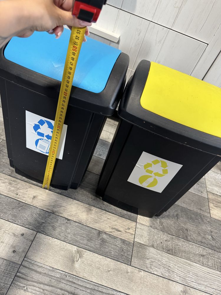 Kosze do segregacji śmieci plastik i papier 25l