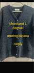 Moreland L damski czarny kardigan sweter wełna ciepły gruby Vintage