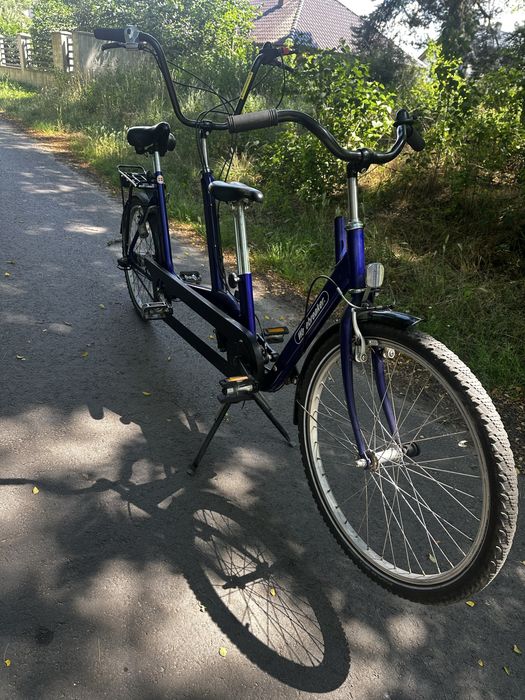 Rower tandem niebieski