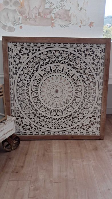 Painel de madeira decorativo medidas 1.21cm×1.21cm