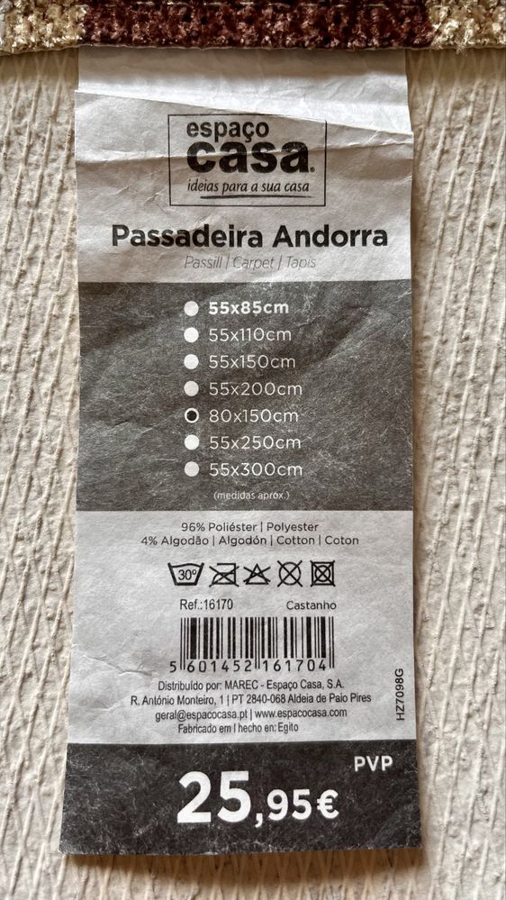 Tapete antiderrapante com borracha por baixo