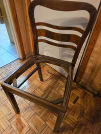 Własnioręcznie robione krzesła dębowe ze skórą