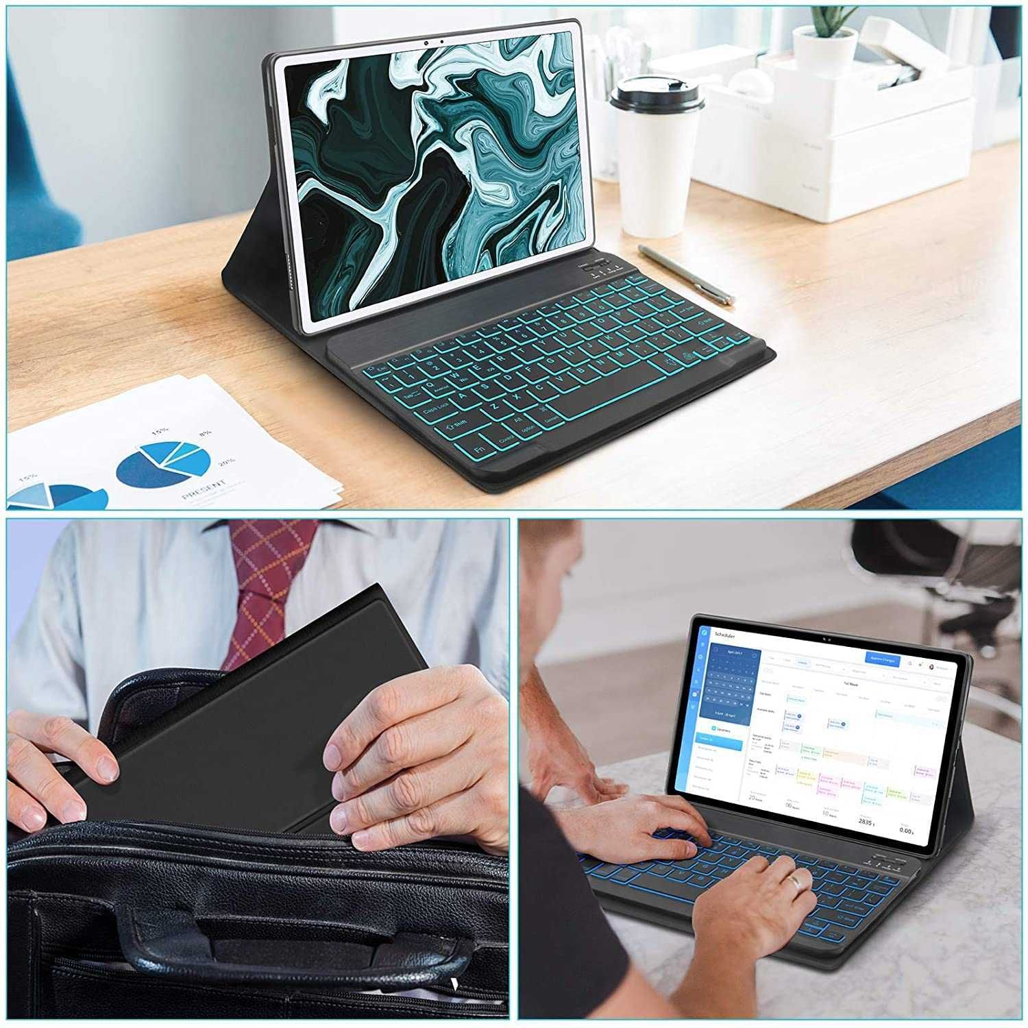 ProElite etui klawiatura bluetooth LED RGB Redmi Pad 10.6 TOUCHPAD