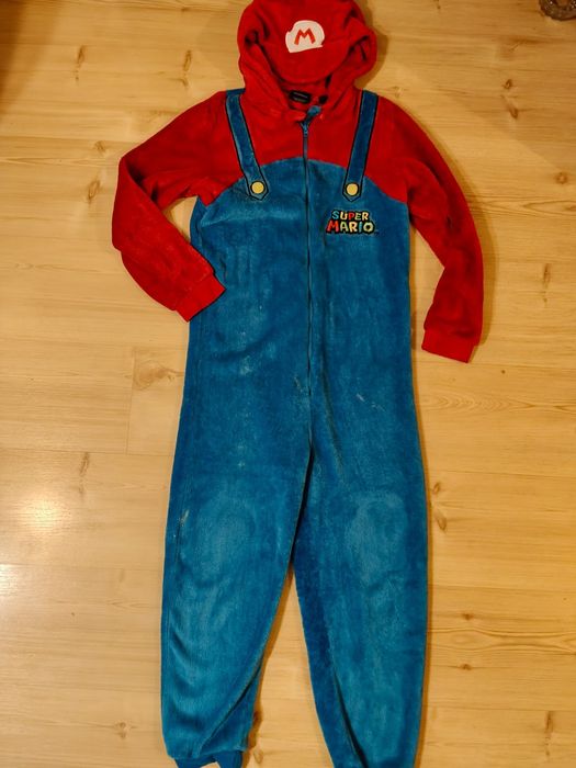 Mario Super Bros kigurumi kombinezon przebranie ciepły r. 152 futerko