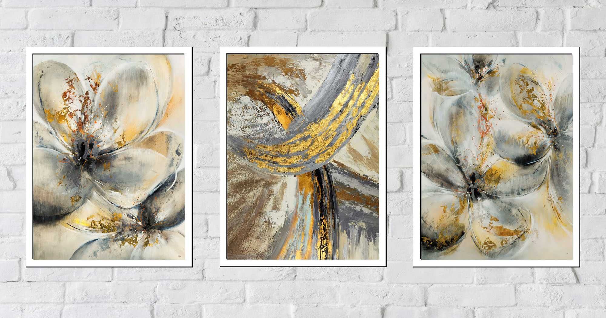 30x40 obrazy w ramie plakaty ramka SZARE KWIATY SZTUKA NATURA BOHO