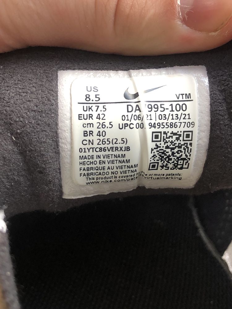 NIKE Waffle One (41.5-42) 26.5см мужские кроссовки сетка бежевые ориги