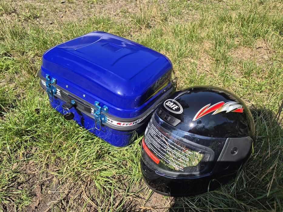 Багажник мото (кофра) DELTA залізна 

синя