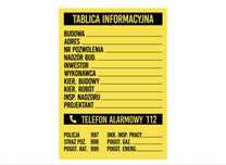 Tablica budowlana informacyjna